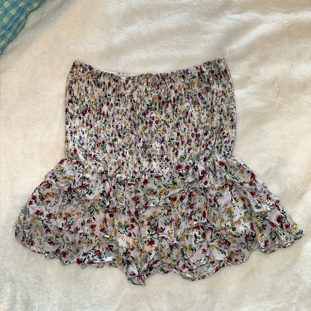 Boutique Floral Smocked Women's Mini Skirt